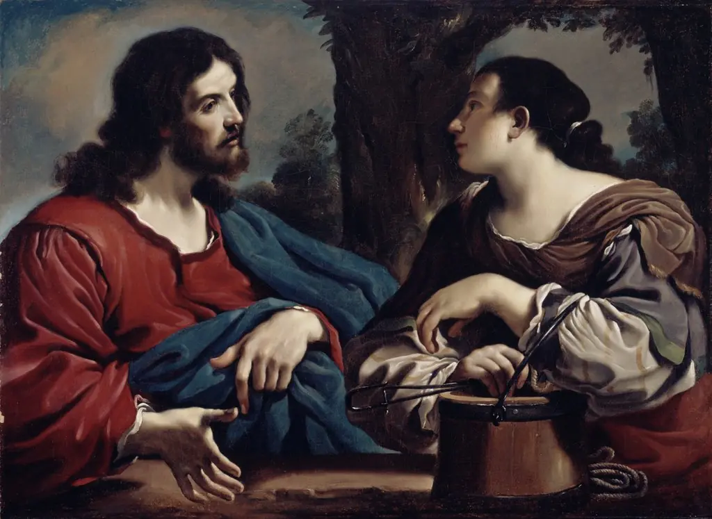Christ and the Woman of Samaria, by Guercino