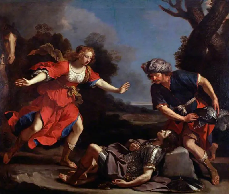 Erminia Finding the Wounded Tancred, by Guercino
