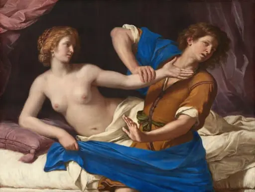 Joseph and Potiphar's Wife, by Guercino