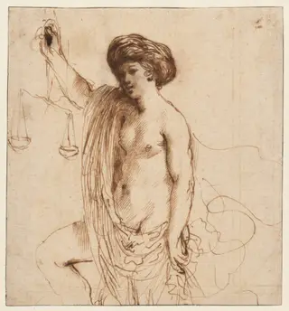 Personification of Justice, by Guercino, 1640