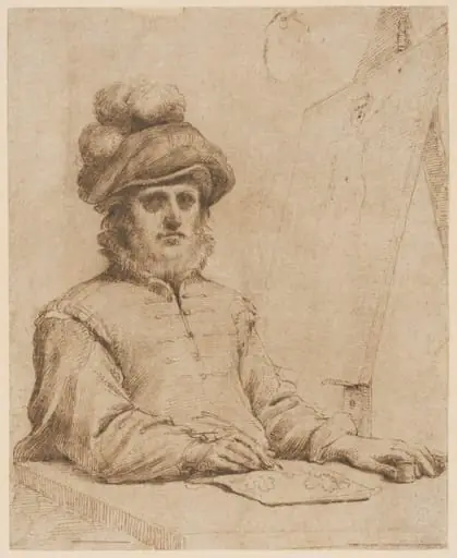 Portrait of an artist, by Guercino