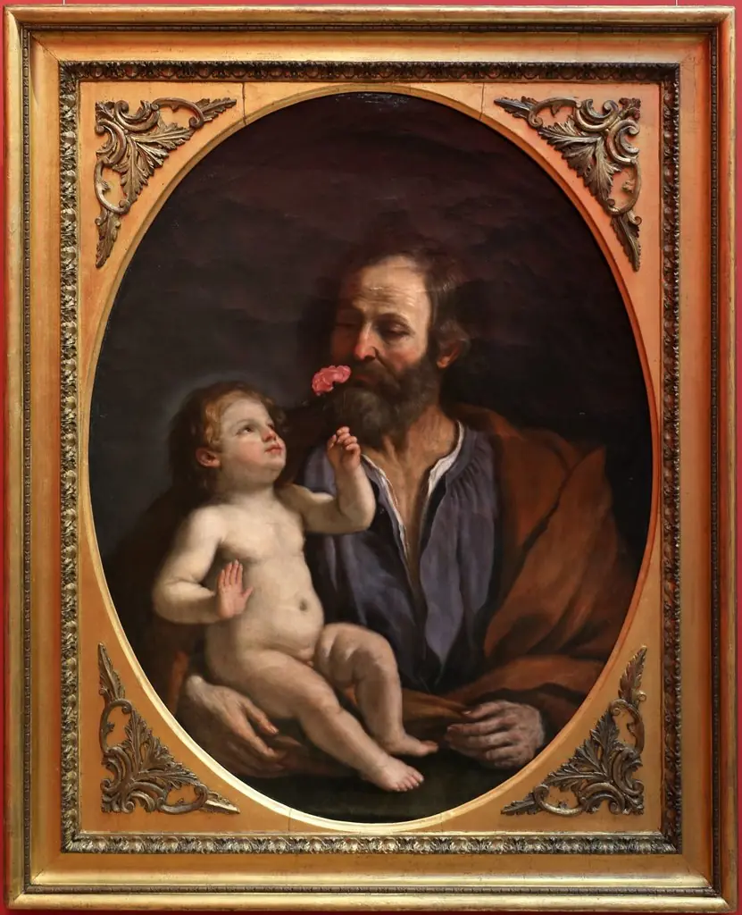 Saint Joseph with the Christ Child, by Guercino