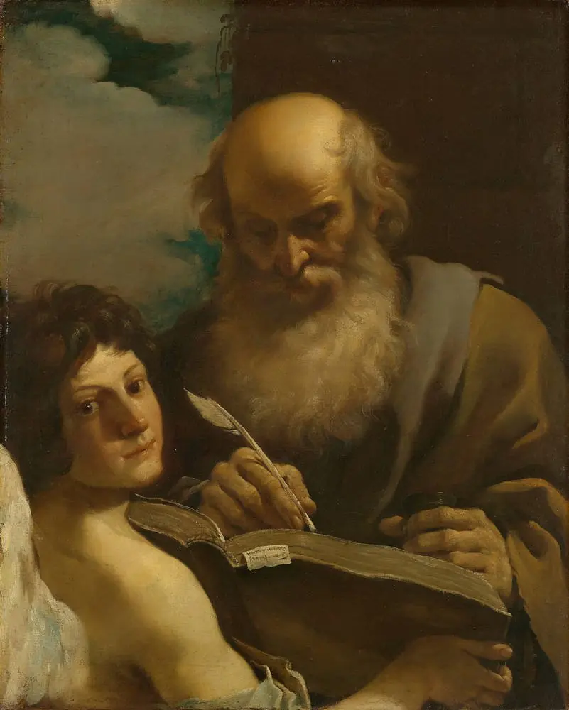 The Evangelist Matthew, by Guercino