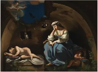 The Pensive Muse, by Guercino, 1638