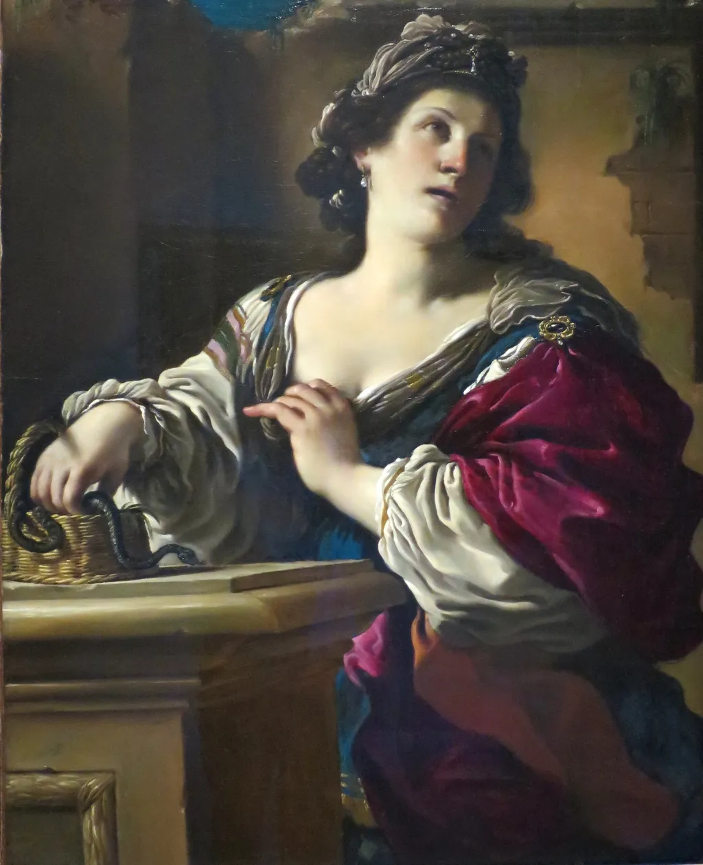 The Suicide of Cleopatra, by Guercino, oil, 1621