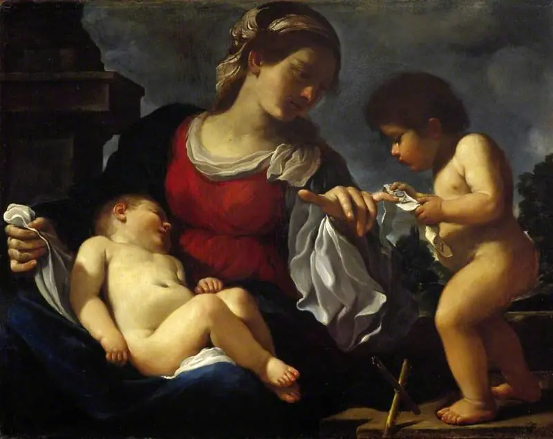 The Virgin and Child with the Infant Saint John the Baptist, by Guercino