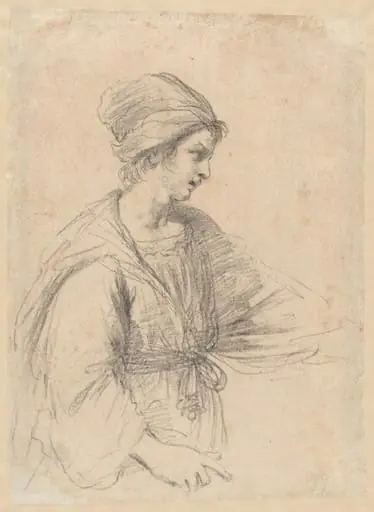 Young Man in a Soft Cap, by Guercino