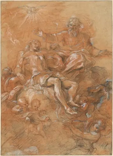God the Father and the Holy Spirit Receiving the Body of Christ, by Guglielmo Cortese