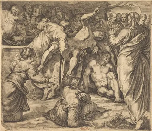 The Raising of Lazarus, by Guglielmo Cortese