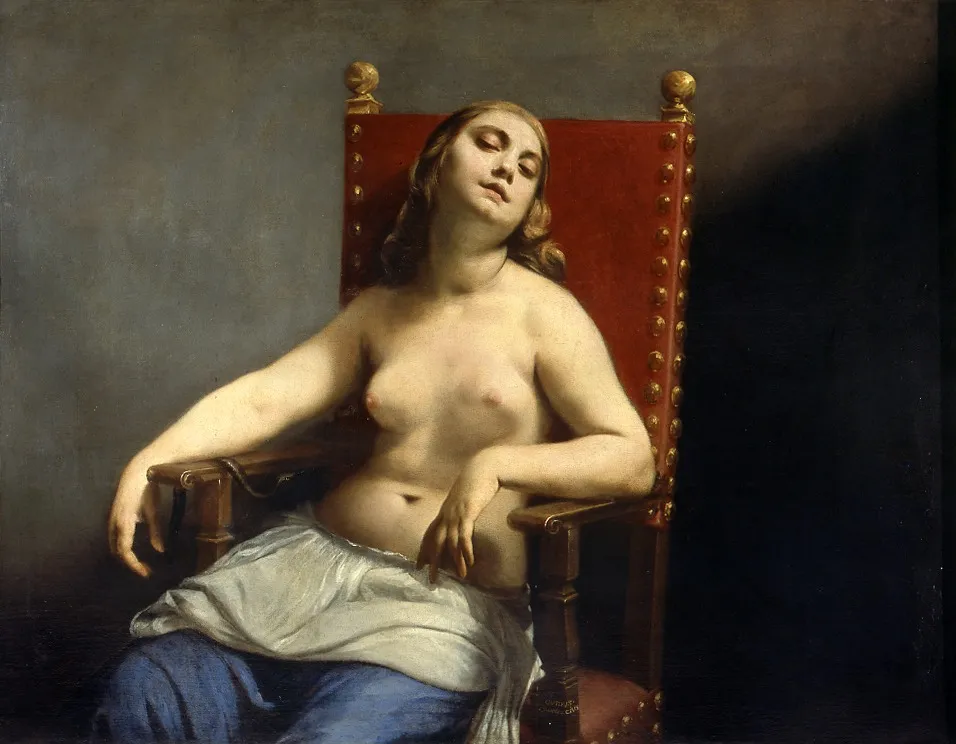 The Death of Cleopatra, by Guido Cagnacci, oil, 1660