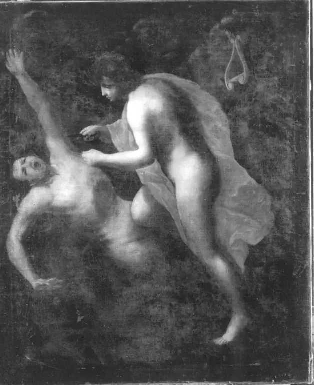 Apoll schindet Marsyas, by Guido Reni