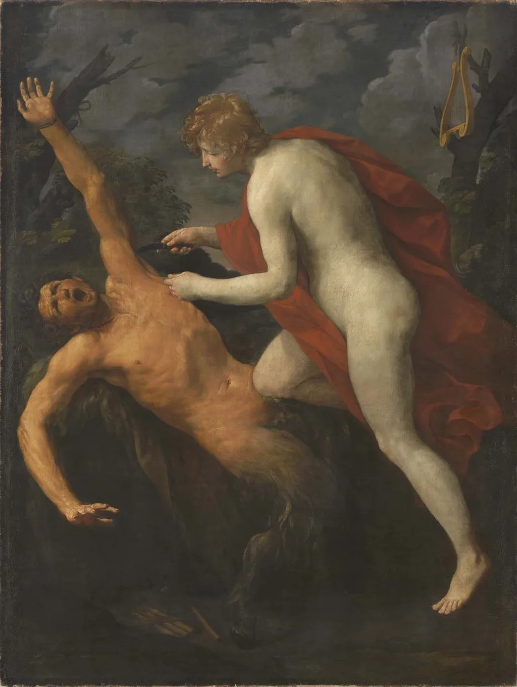 Apoll schindet Marsyas, by Guido Reni, unspecified, 1633