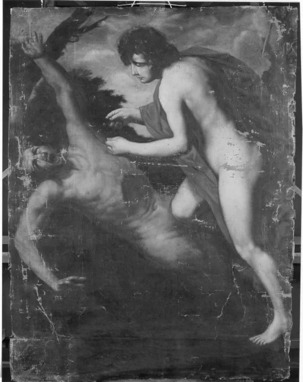 Apoll schindet Marsyas, by Guido Reni, unspecified, 1608