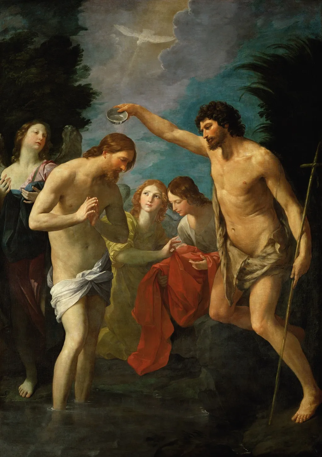 The Baptism of Christ, by Guido Reni, oil, 1622