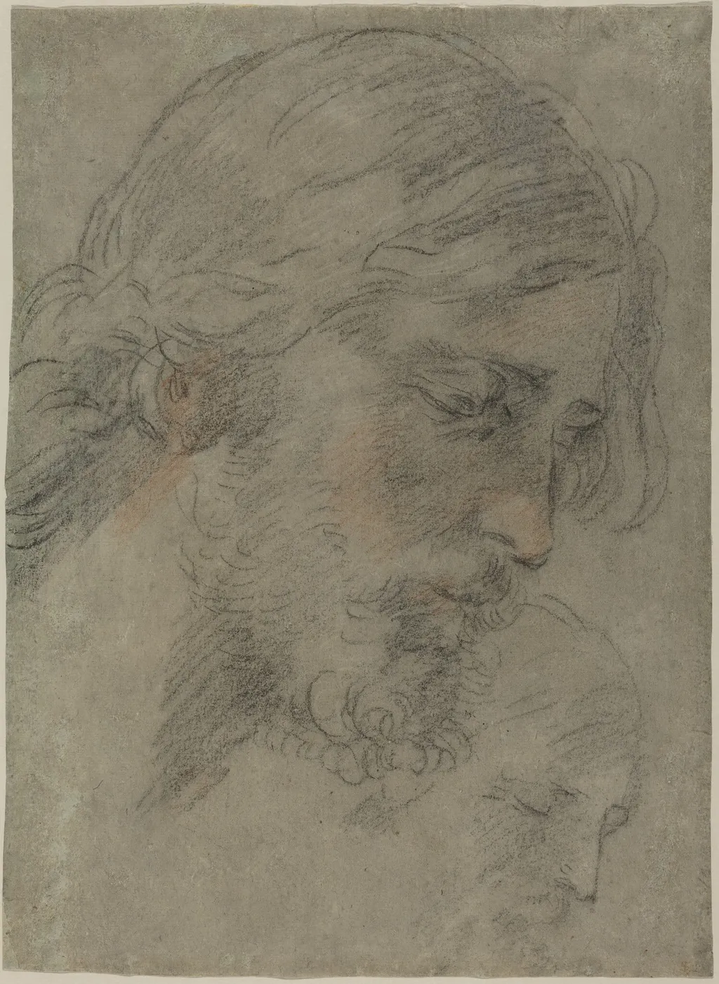 The Head of Christ, by Guido Reni, chalk, 1623