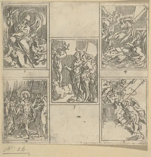 The Obsequies of Agostino Carracci: Second Plate, by Guido Reni