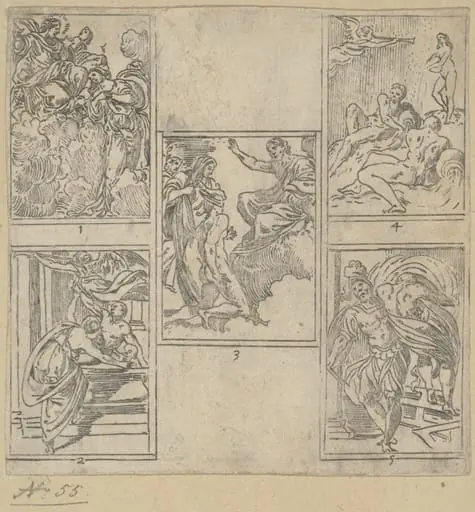 The Obsequies of Agostino Carracci: Third Plate, by Guido Reni