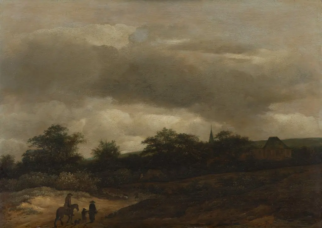 Dune Landscape with Road and Church, by Guillam Dubois