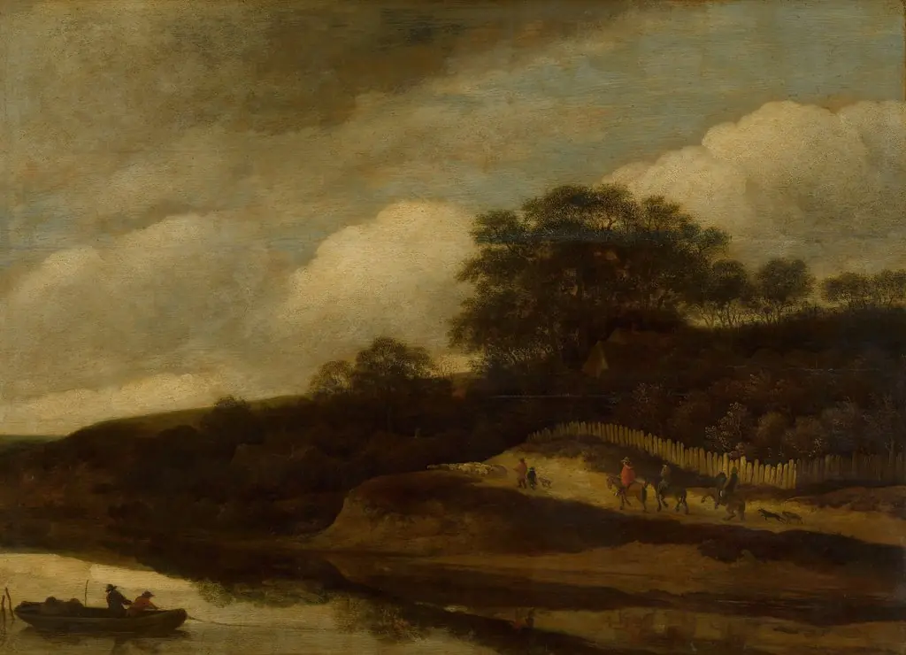 Hilly Landscape beside a Stream, by Guillam Dubois