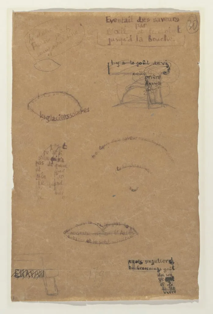 Untitled, by Guillaume Apollinaire, graphite, 1918