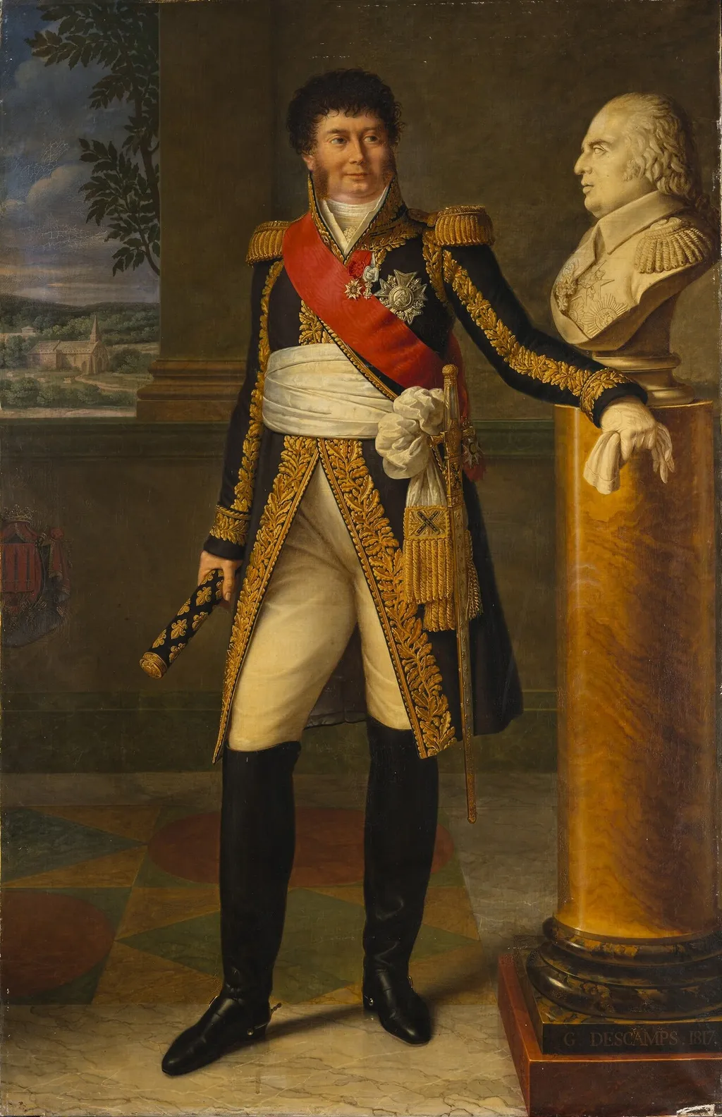 Henri-Jacques-Guillaume Clarke, Count of Hunebourg, Duke of Feltre, Marshal of France (1765-1818), by Guillaume Descamps, oil, 1817