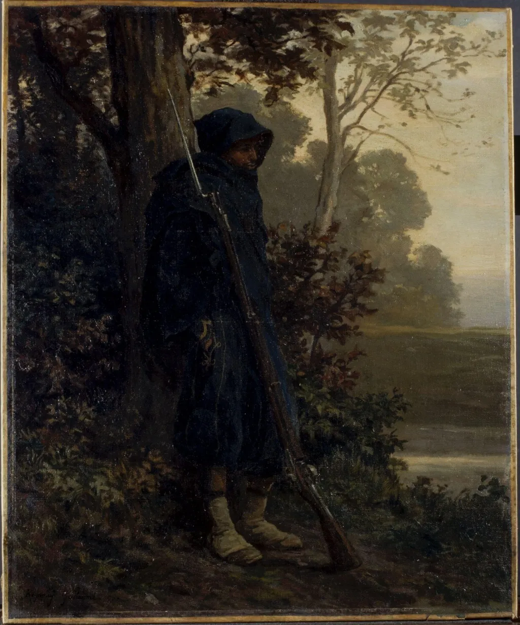 The Sentinel, by Guillaume Régamey, oil, 1870