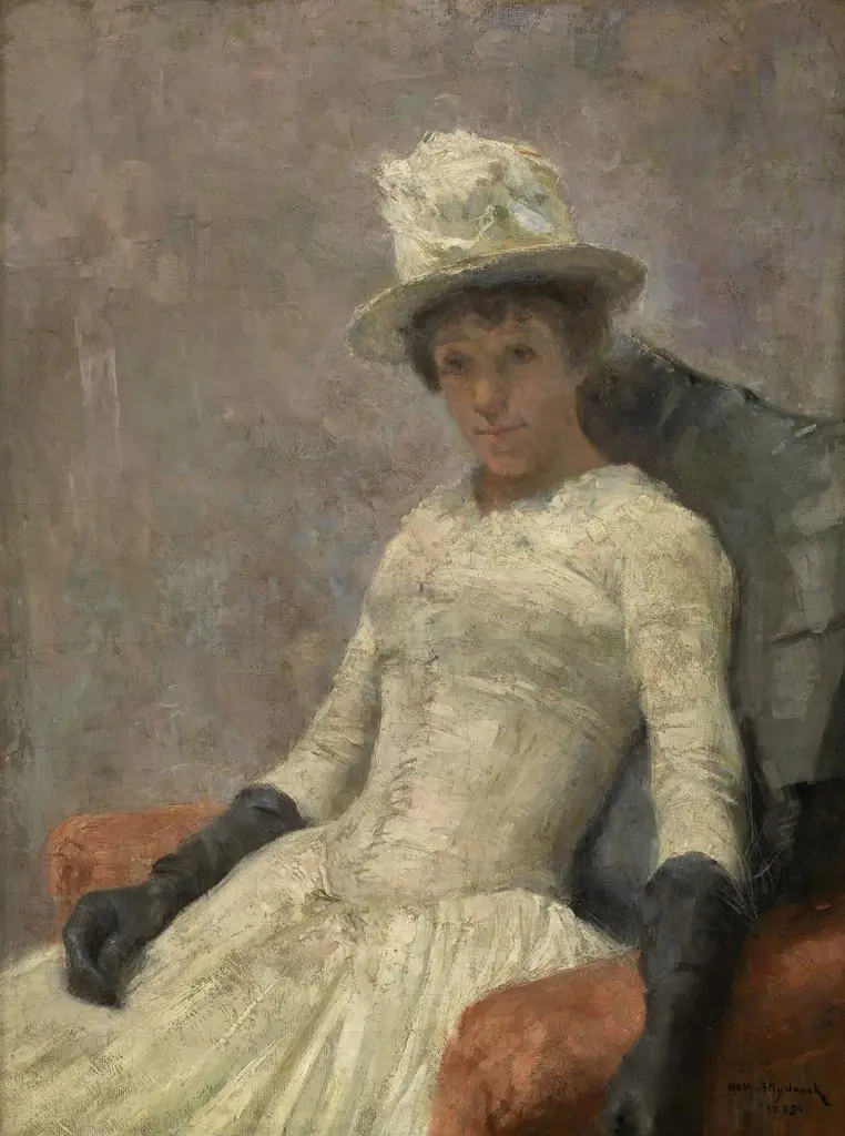 Stéphanie in White, by Guillaume Van Strydonck