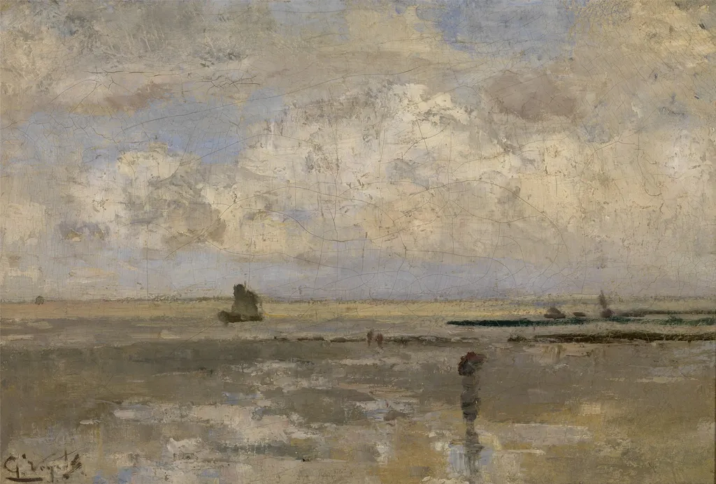 Beach, by Guillaume Vogels, oil, 1888