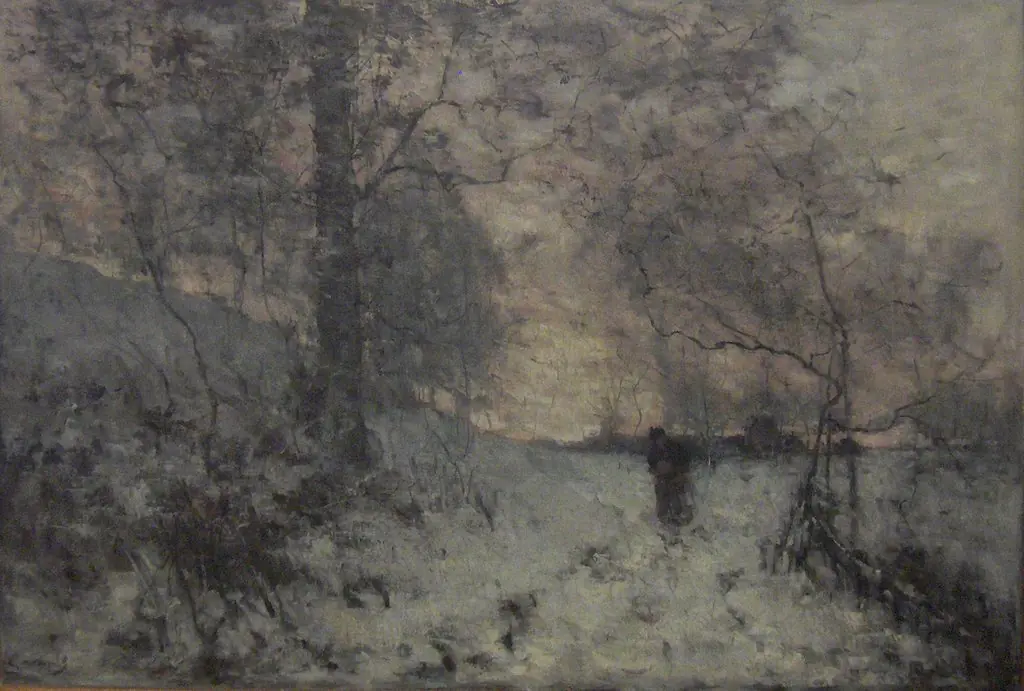 The snow, evening