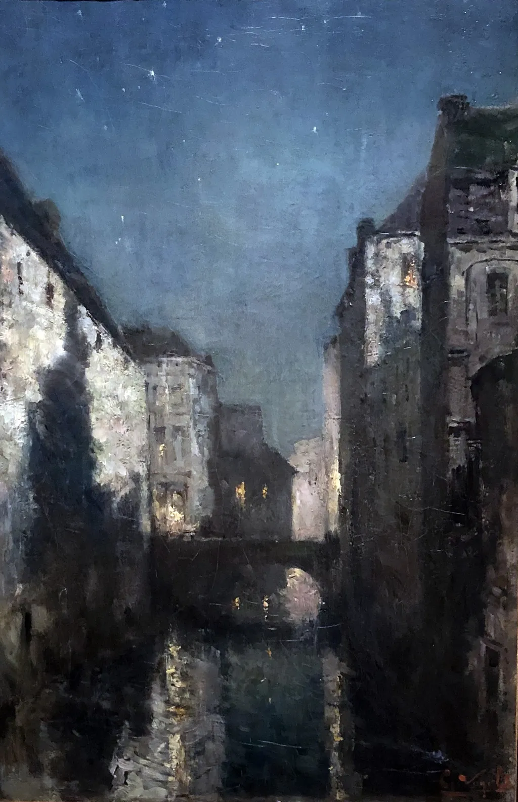 The Street of the Singers, by Guillaume Vogels, oil, 1892