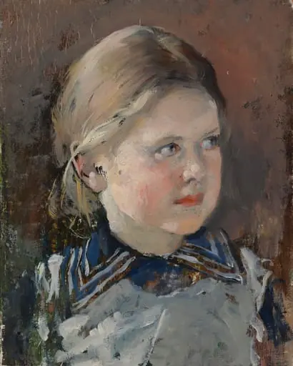 Tytön pää, harjoitelma vapaaherra Viktor Magnus von Bornin perhemuotokuvaa varten, by Gunnar Berndtson