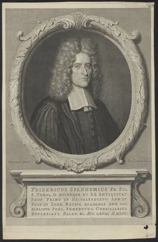 Portrait of Fridericus Spanhemius, professor of Theology and Antiquities, by Gunst Pieter van