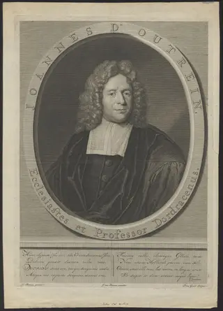 Portrait of Johannes D'Outrein, minister and professor in Dordrecht, by Gunst Pieter van
