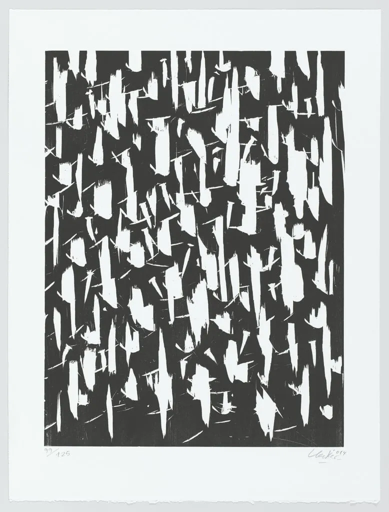 Untitled, by Günther Uecker, ink, 2014