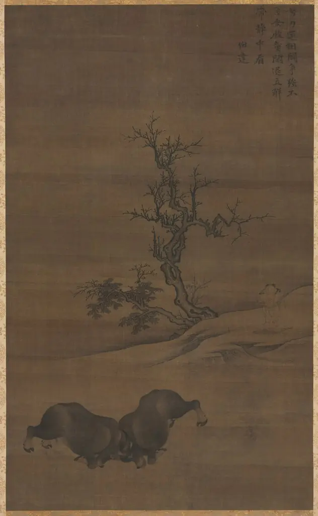 Herdboys and Buffalo in Landscape, by Guo Min