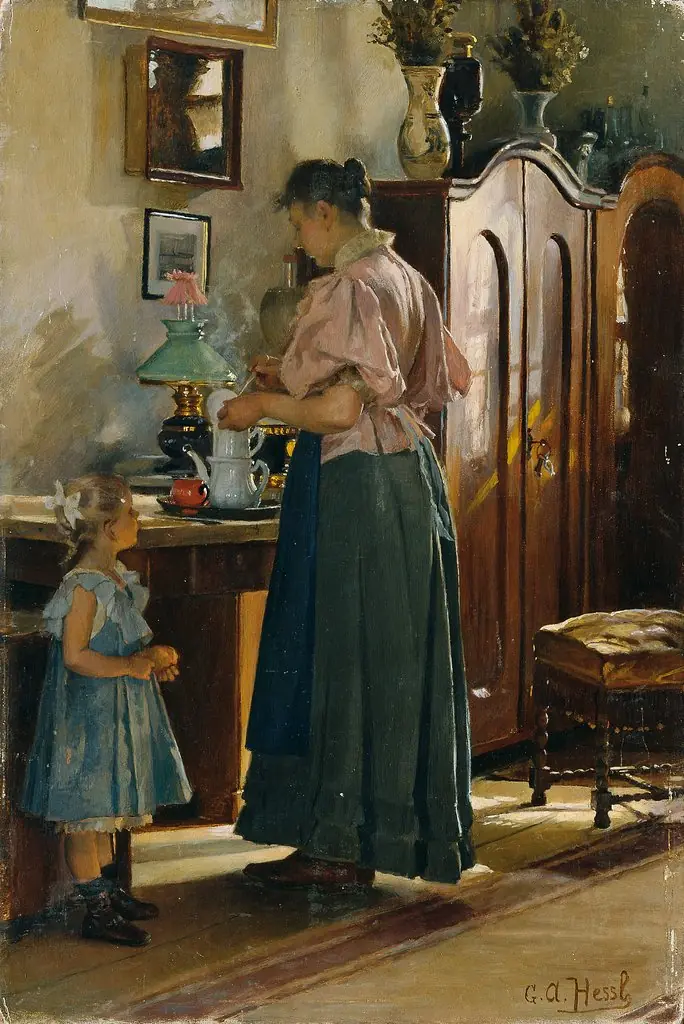 Snack Time, by Gustav August Hessl