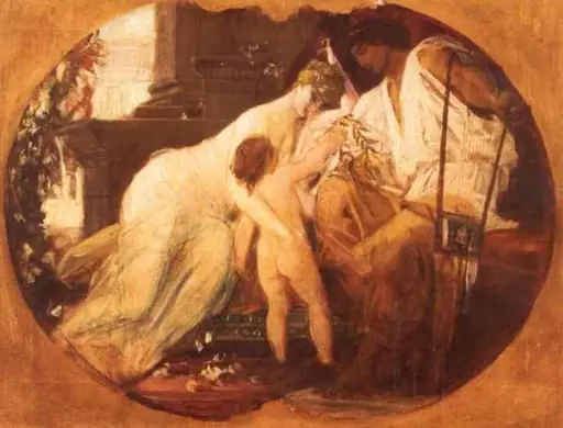 Scenă mitologică, by Gustav Klimt