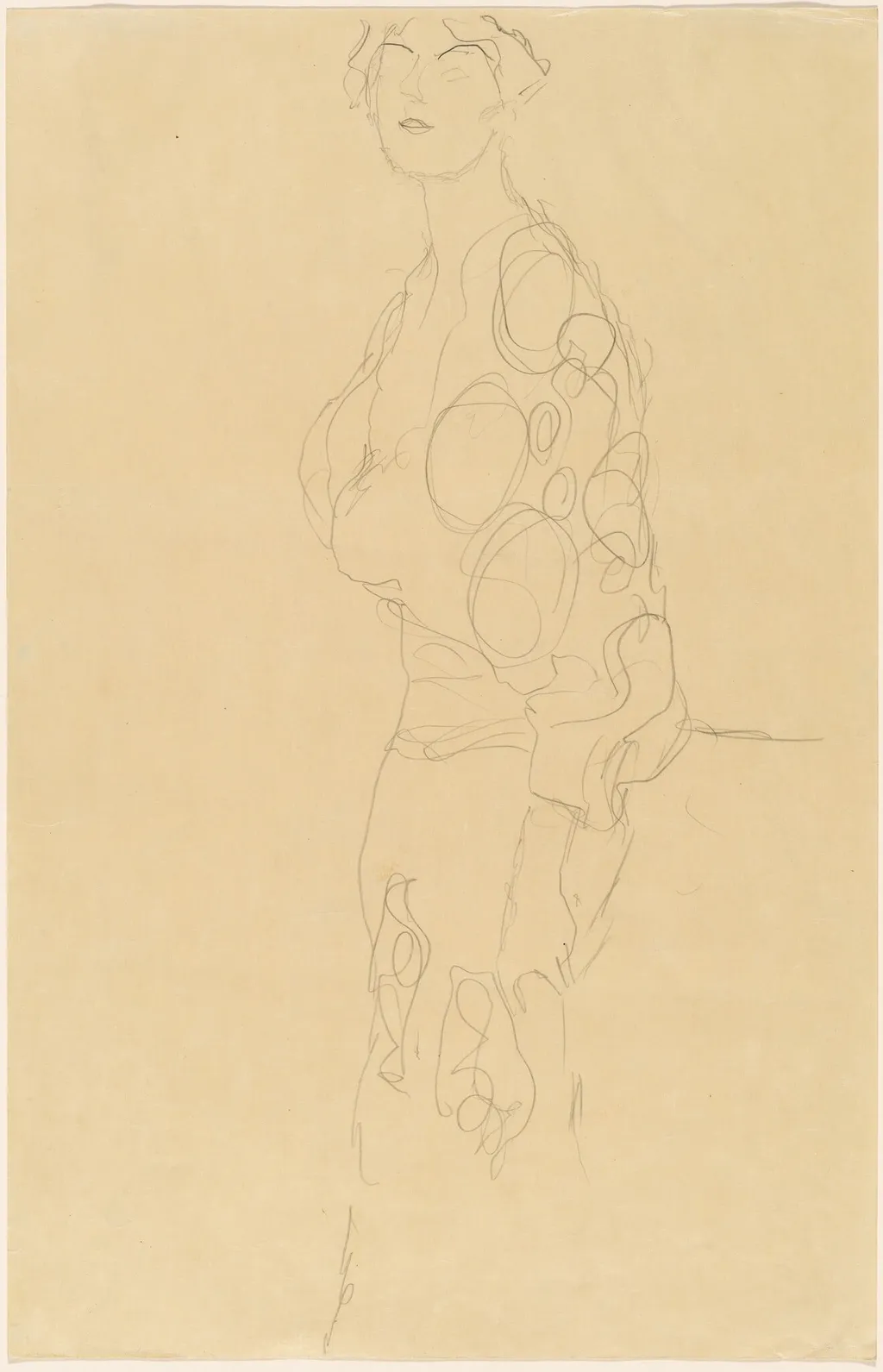 Standing Woman, by Gustav Klimt, graphite, 1910