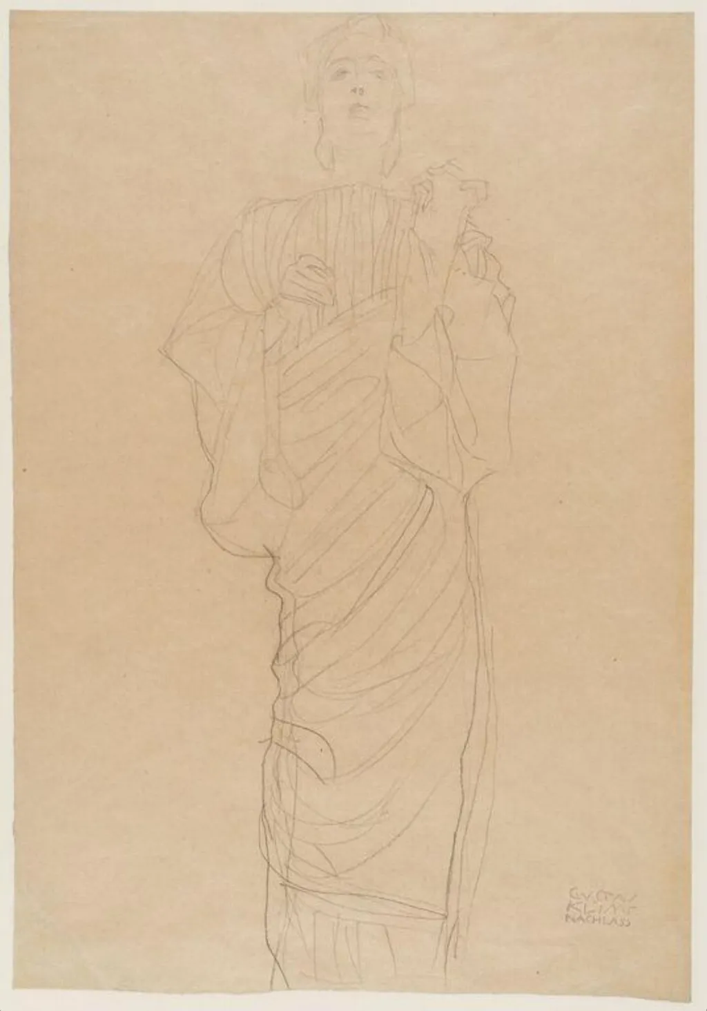 Study for the figure of Hygieia, by Gustav Klimt, 1898