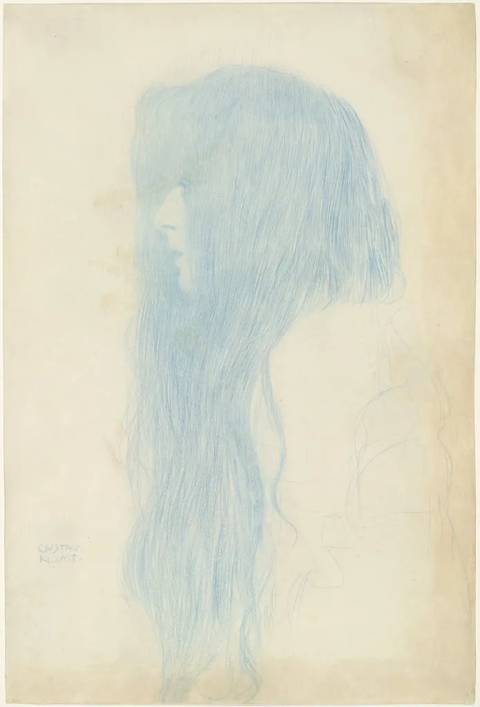 Untitled, by Gustav Klimt, graphite, 1898