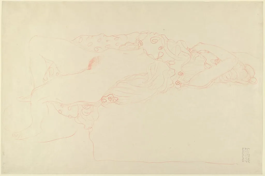 Untitled, by Gustav Klimt, graphite, 1912
