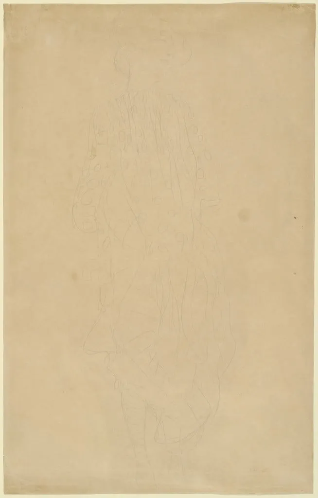 Untitled, by Gustav Klimt, graphite, 1905
