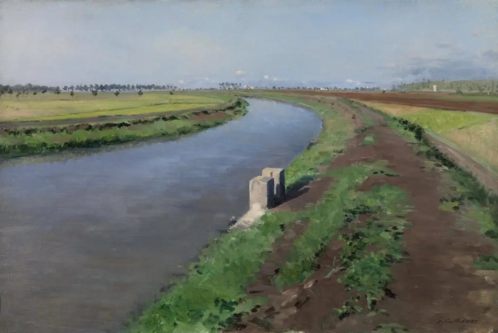 Banks of a Canal, near Naples, by Gustave Caillebotte
