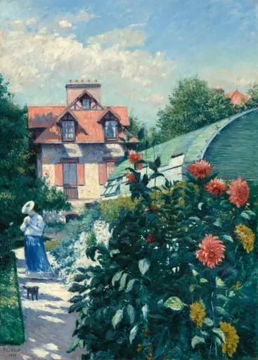Dahlias, Garden at Petit Gennevilliers, by Gustave Caillebotte