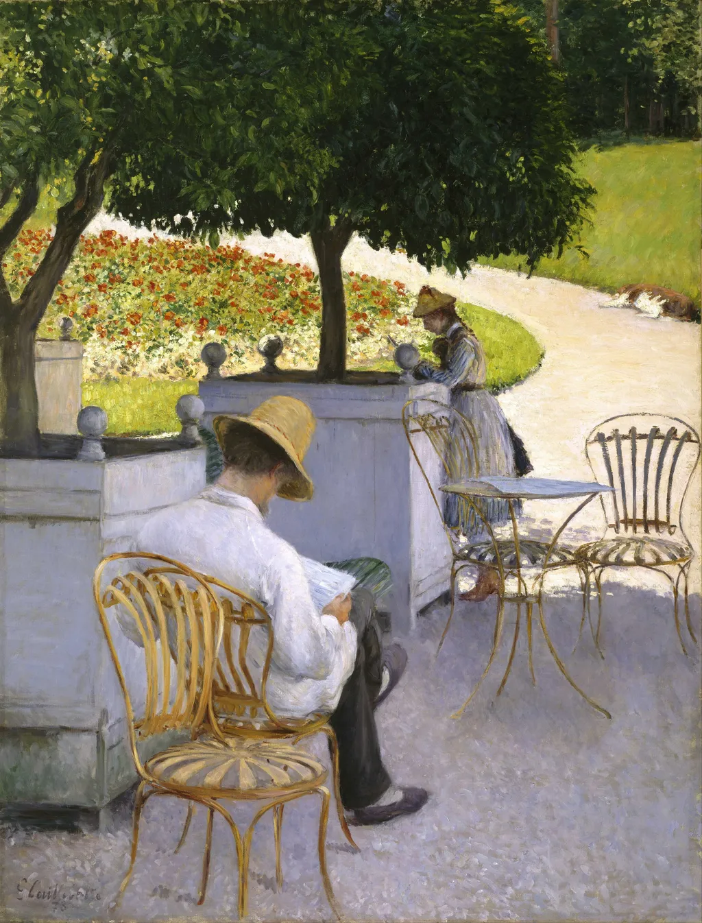Les orangers, by Gustave Caillebotte, oil, 1890