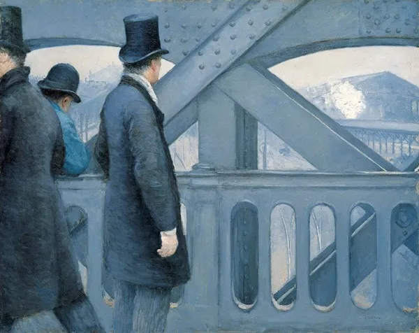 On the Pont de l’Europe, by Gustave Caillebotte, oil, 1870