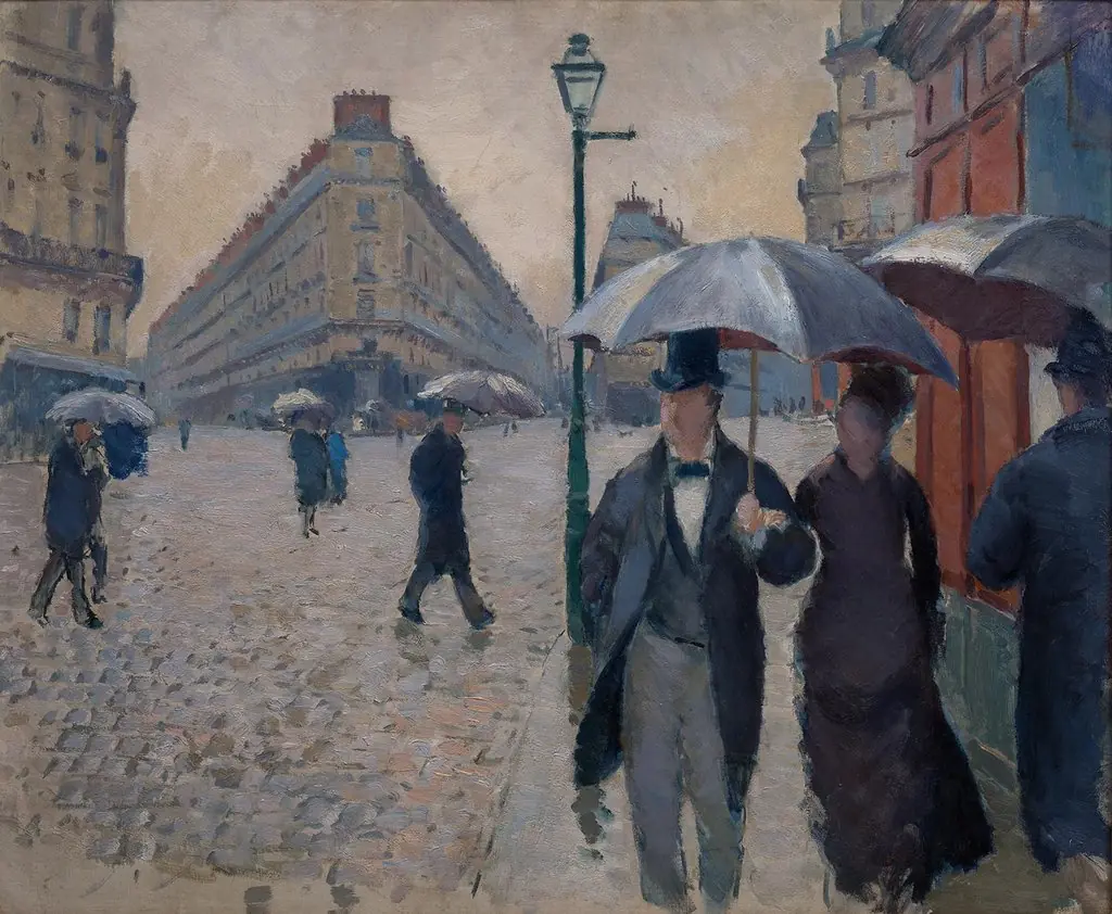 Paris Street. Raining (study), by Gustave Caillebotte