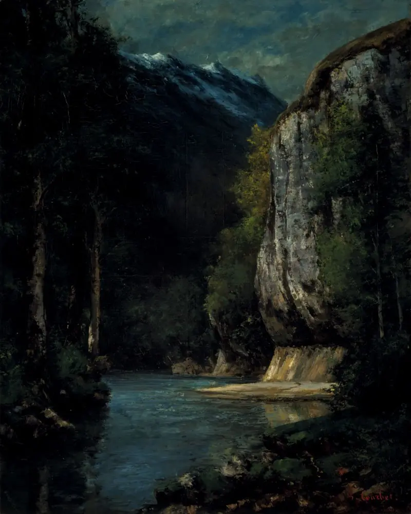 A River in a Mountain Gorge, by Gustave Courbet