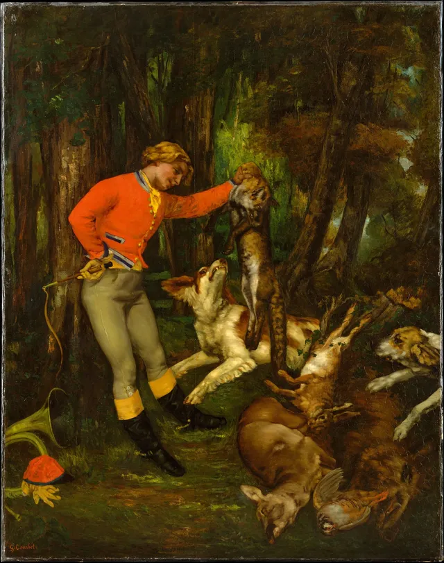 After the Hunt — Gustave Courbet