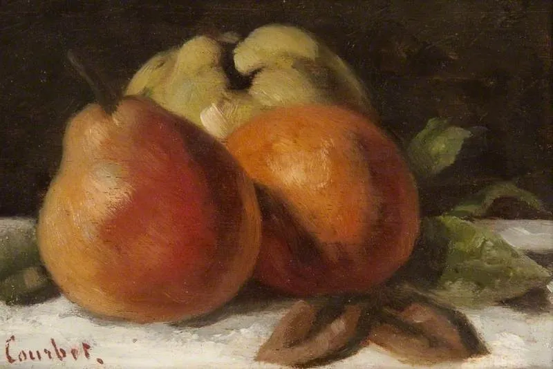 Apple, Pear and Orange, by Gustave Courbet, oil, 1871